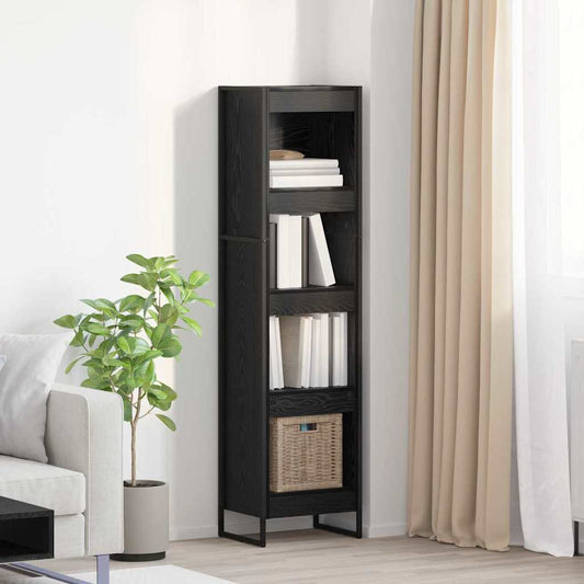 Bokhylla Svart Ek 80 x 30 x 155 cm