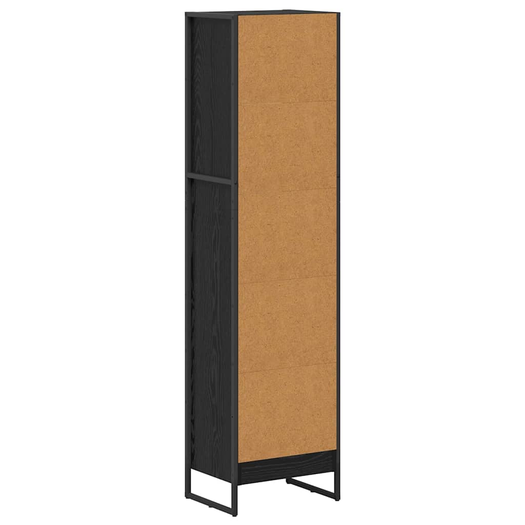Bokhylla Svart Ek 80 x 30 x 155 cm