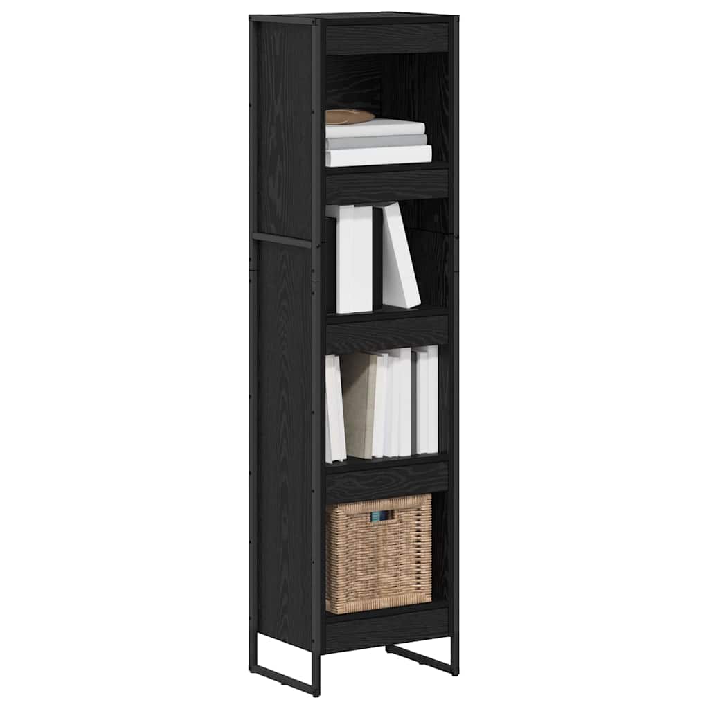 Bokhylla Svart Ek 80 x 30 x 155 cm