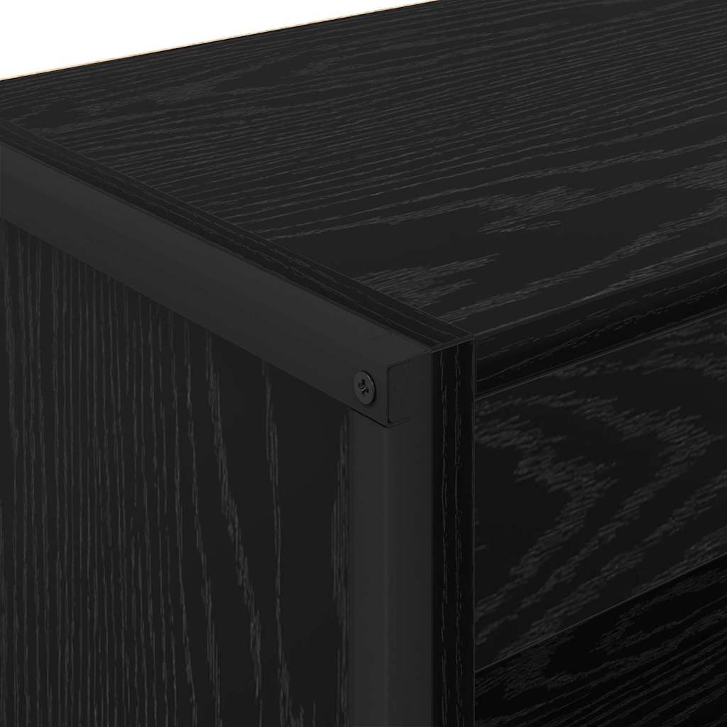 Bokhylla Svart Ek 80 x 30 x 155 cm