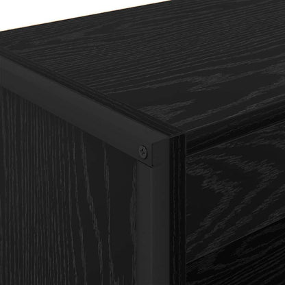 Bokhylla Svart Ek 80 x 30 x 155 cm