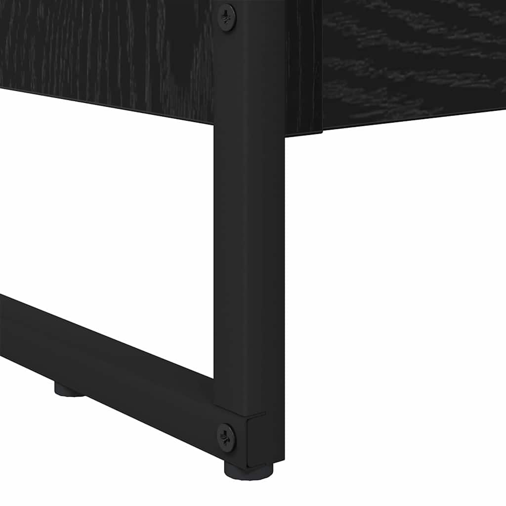 Bokhylla Svart Ek 80 x 30 x 155 cm