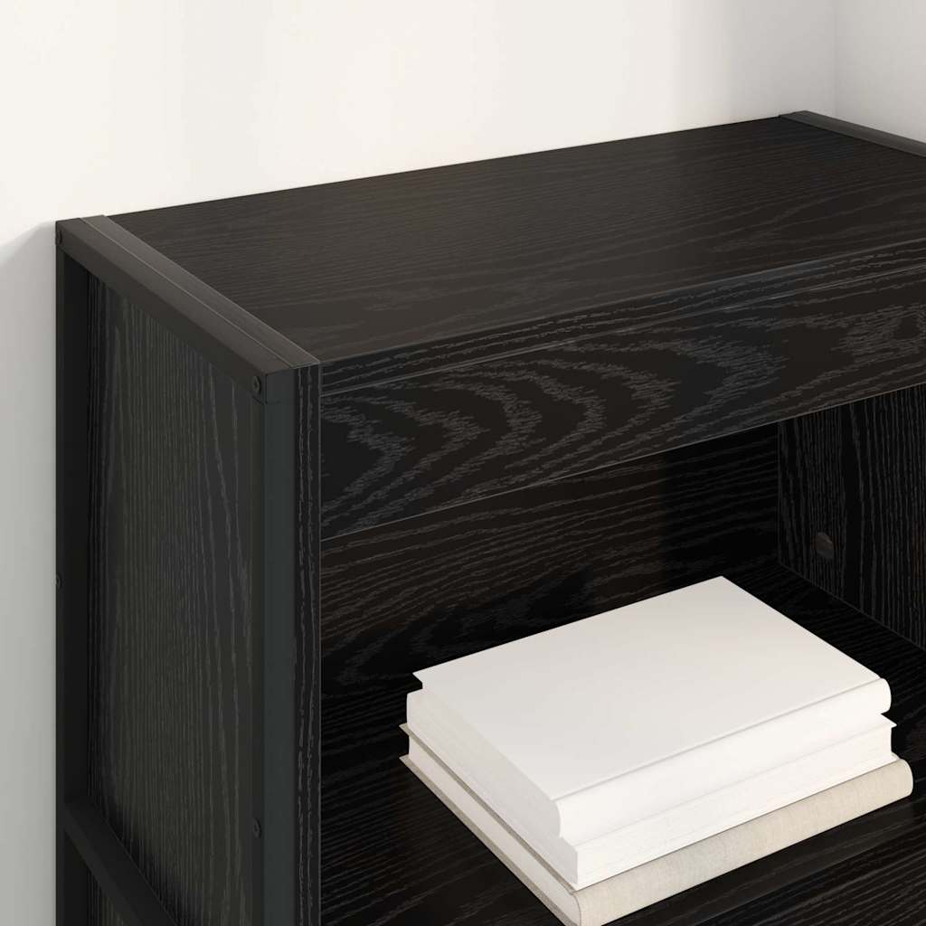 Bokhylla Svart Ek 80 x 30 x 155 cm