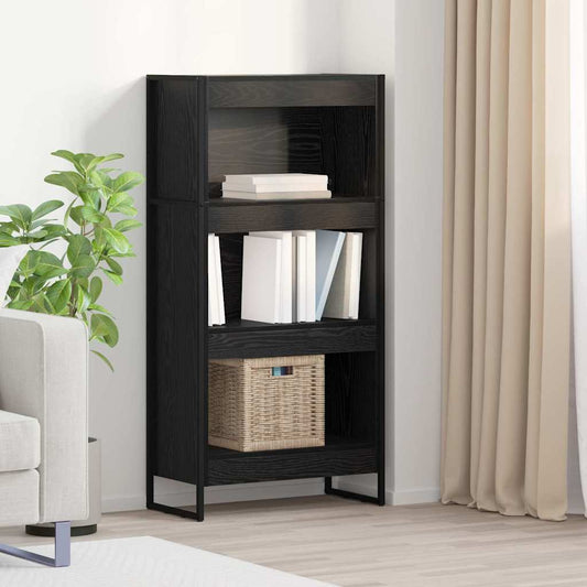 Bokhylla Svart Ek 80 x 30 x 155 cm