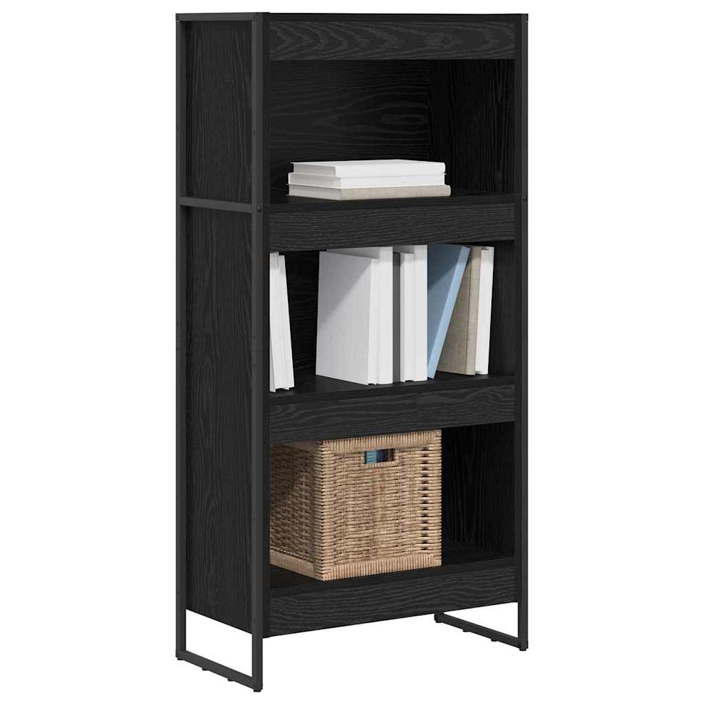 Bokhylla Svart Ek 80 x 30 x 155 cm