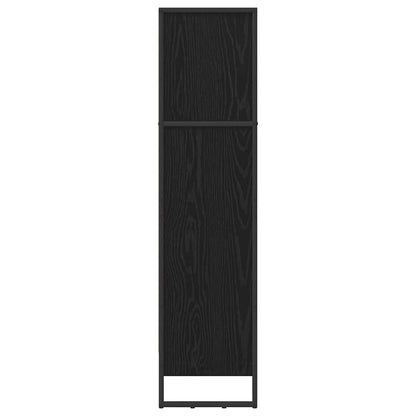 Bokhylla Svart Ek 80 x 30 x 155 cm