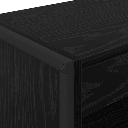 Bokhylla Svart Ek 80 x 30 x 155 cm