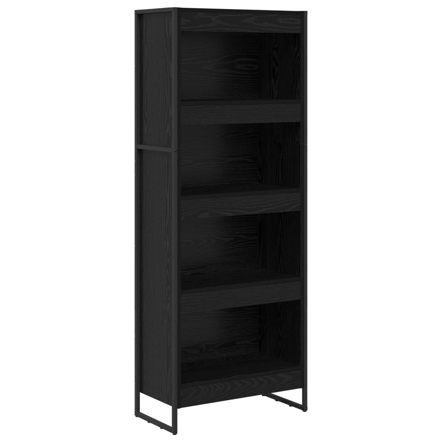 Bokhylla Svart Ek 80 x 30 x 155 cm