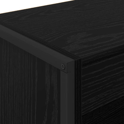 Bokhylla Svart Ek 80 x 30 x 155 cm