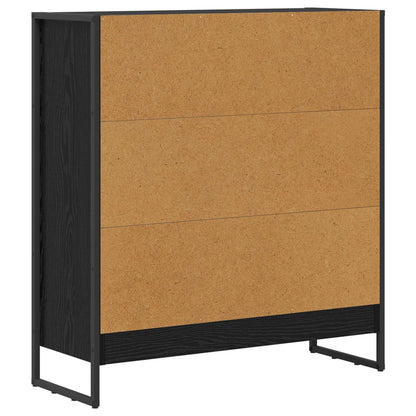 Bokhylla Svart Ek 80 x 30 x 155 cm