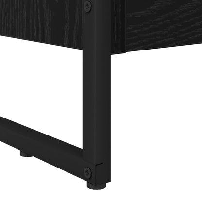 Bokhylla Svart Ek 80 x 30 x 155 cm