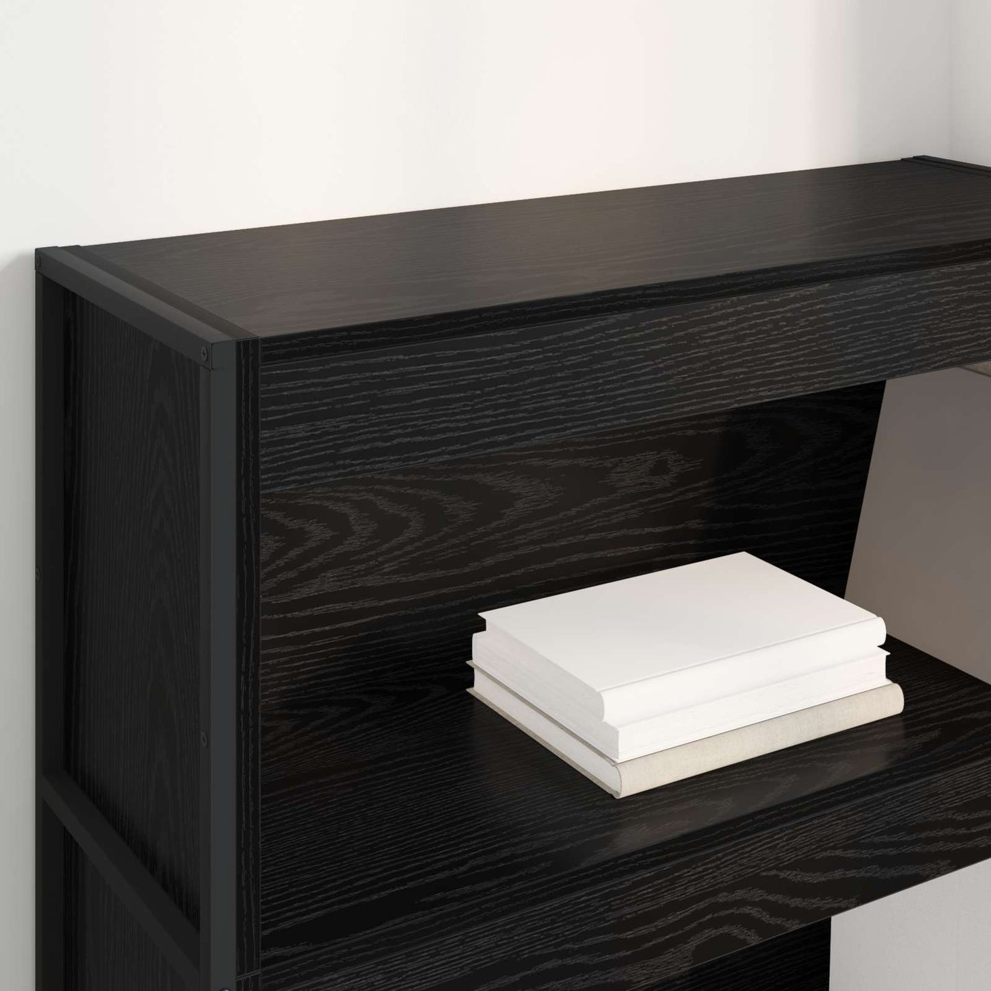 Bokhylla Svart Ek 80 x 30 x 155 cm