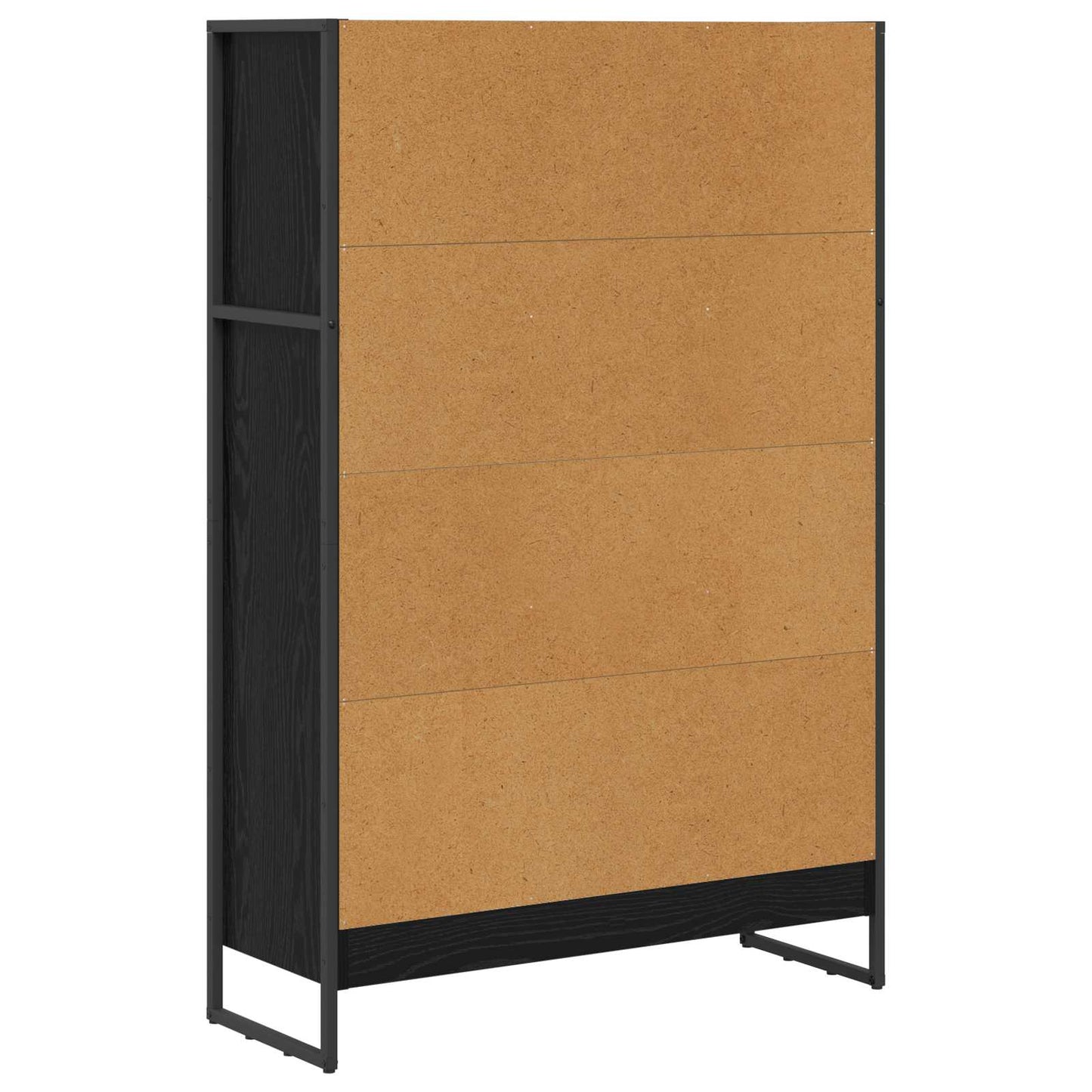 Bokhylla Svart Ek 80 x 30 x 155 cm