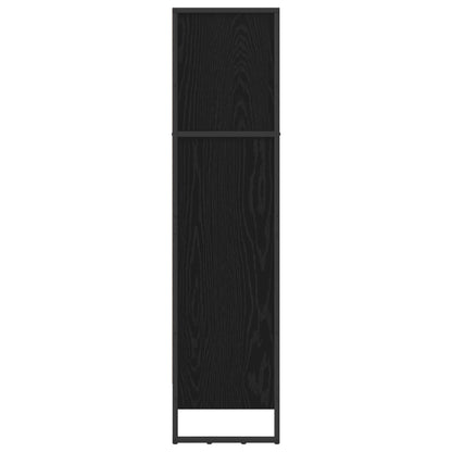 Bokhylla Svart Ek 80 x 30 x 155 cm