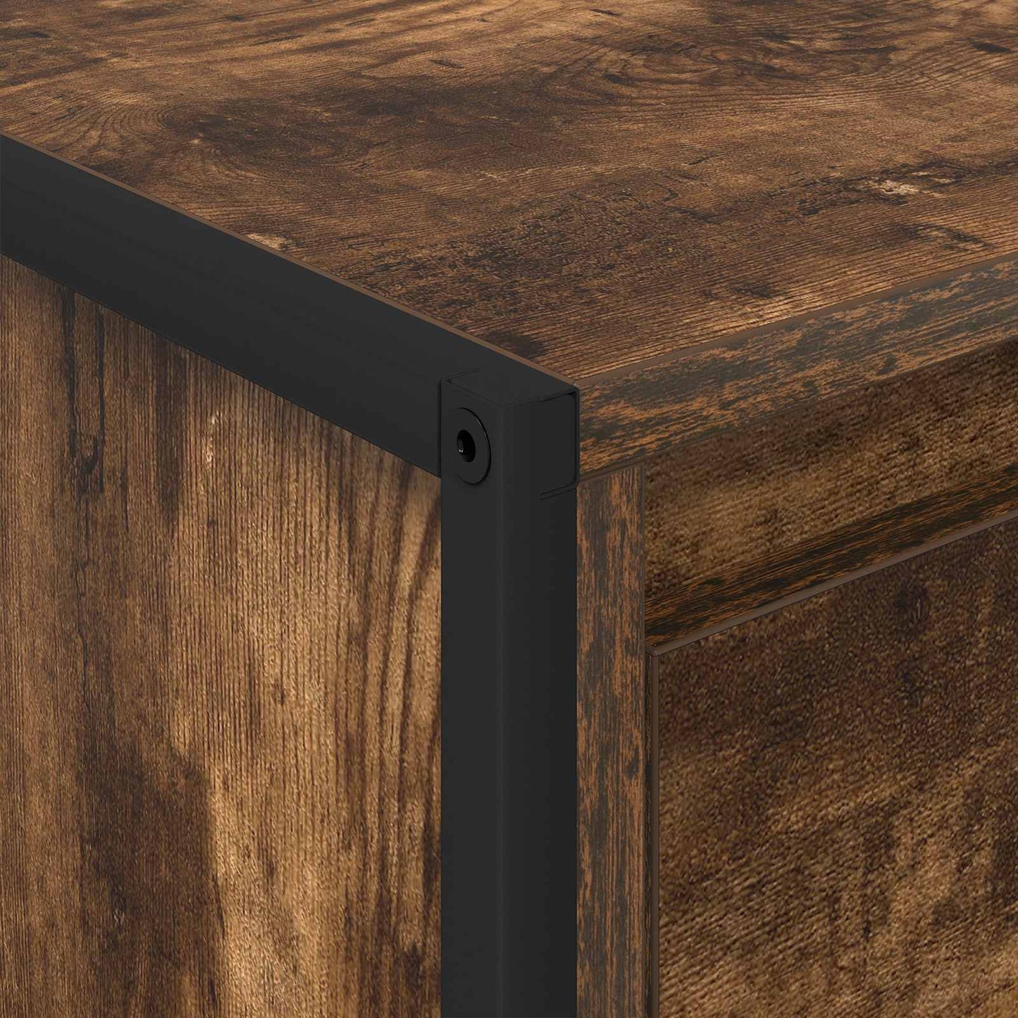 Soffbord Rökfärgad Ek med låda 100 x 46 x 40 cm