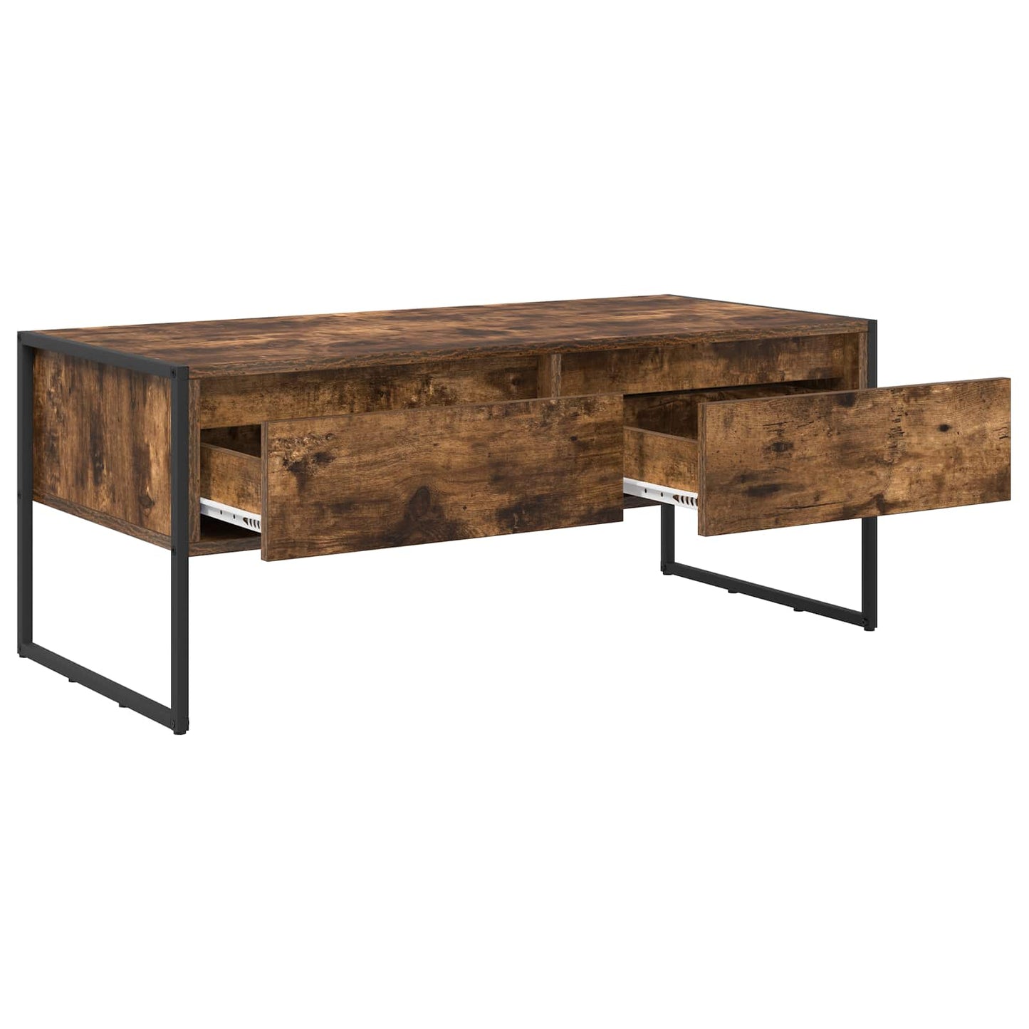 Soffbord Rökfärgad Ek med låda 100 x 46 x 40 cm