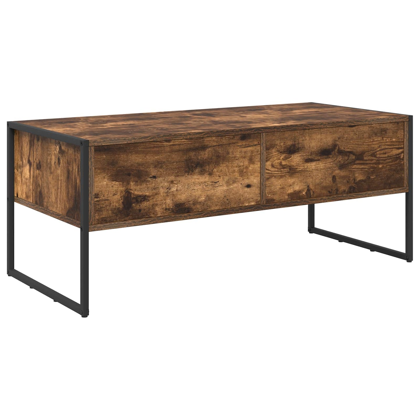 Soffbord Rökfärgad Ek med låda 100 x 46 x 40 cm