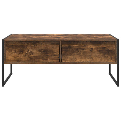 Soffbord Rökfärgad Ek med låda 100 x 46 x 40 cm