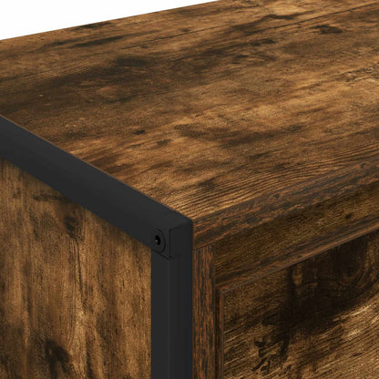 TV-Möbel Rökfärgad Ek TV-skåp med låda 100 x 36 x 49,5 cm