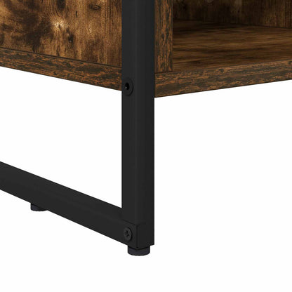 TV-Möbel Rökfärgad Ek TV-skåp med låda 100 x 36 x 49,5 cm