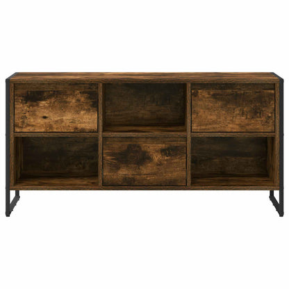 TV-Möbel Rökfärgad Ek TV-skåp med låda 100 x 36 x 49,5 cm