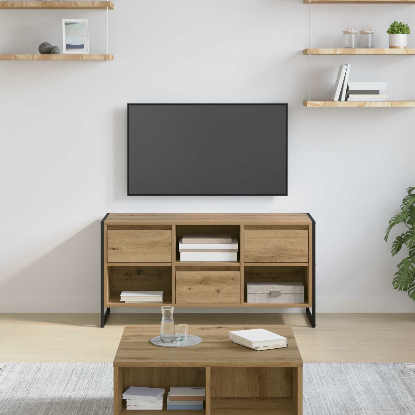 TV-Möbel Artisan Ek TV-skåp med låda 100 x 36 x 49,5 cm