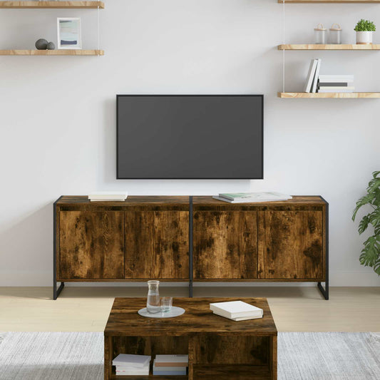 TV-Möbel Rökfärgad Ek TV-skåp 140 x 36 x 49,5 cm