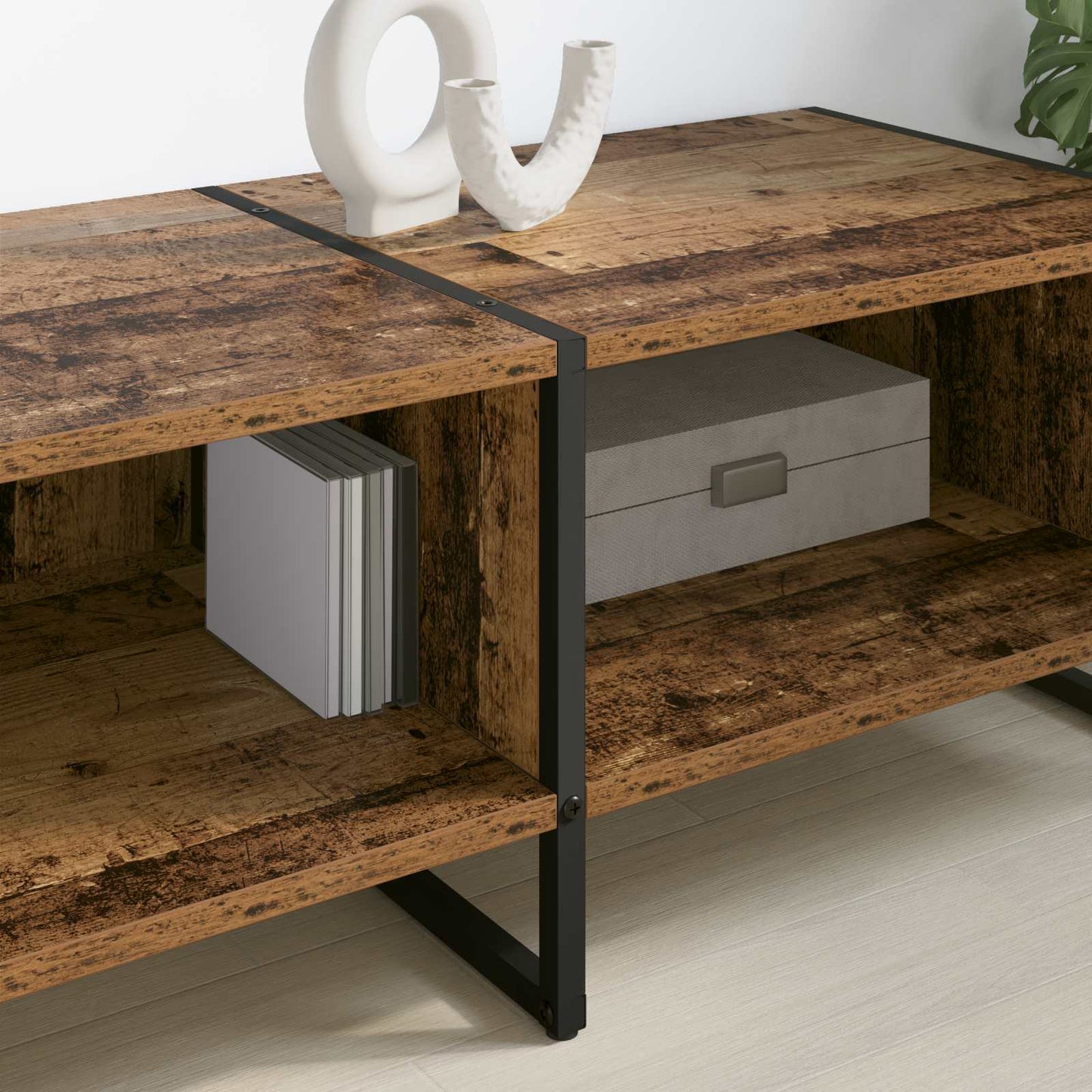 TV-Möbel Åldrat Trä TV-skåp 170.5 x 36 x 30.5 cm