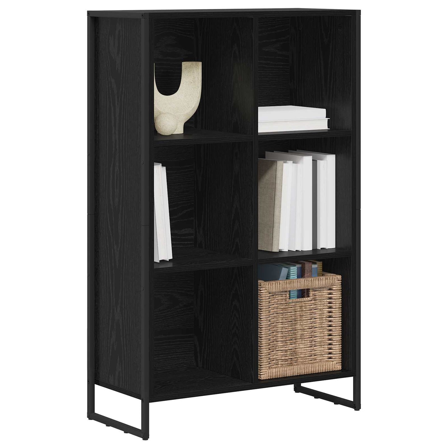 Bokhylla Svart Ek 99.5 x 30 x 108.5 cm