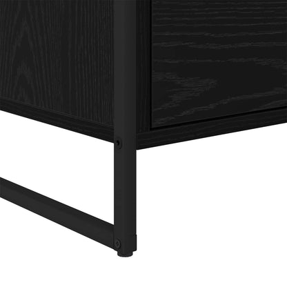 Skåp Svart Ek 79 x 36 x 75 cm