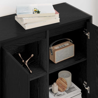 Skåp Svart Ek 79 x 36 x 75 cm