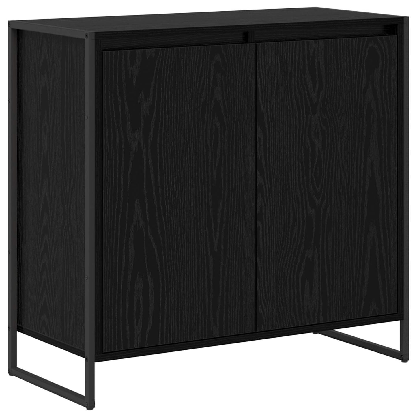 Skåp Svart Ek 79 x 36 x 75 cm