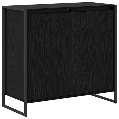 Skåp Svart Ek 79 x 36 x 75 cm