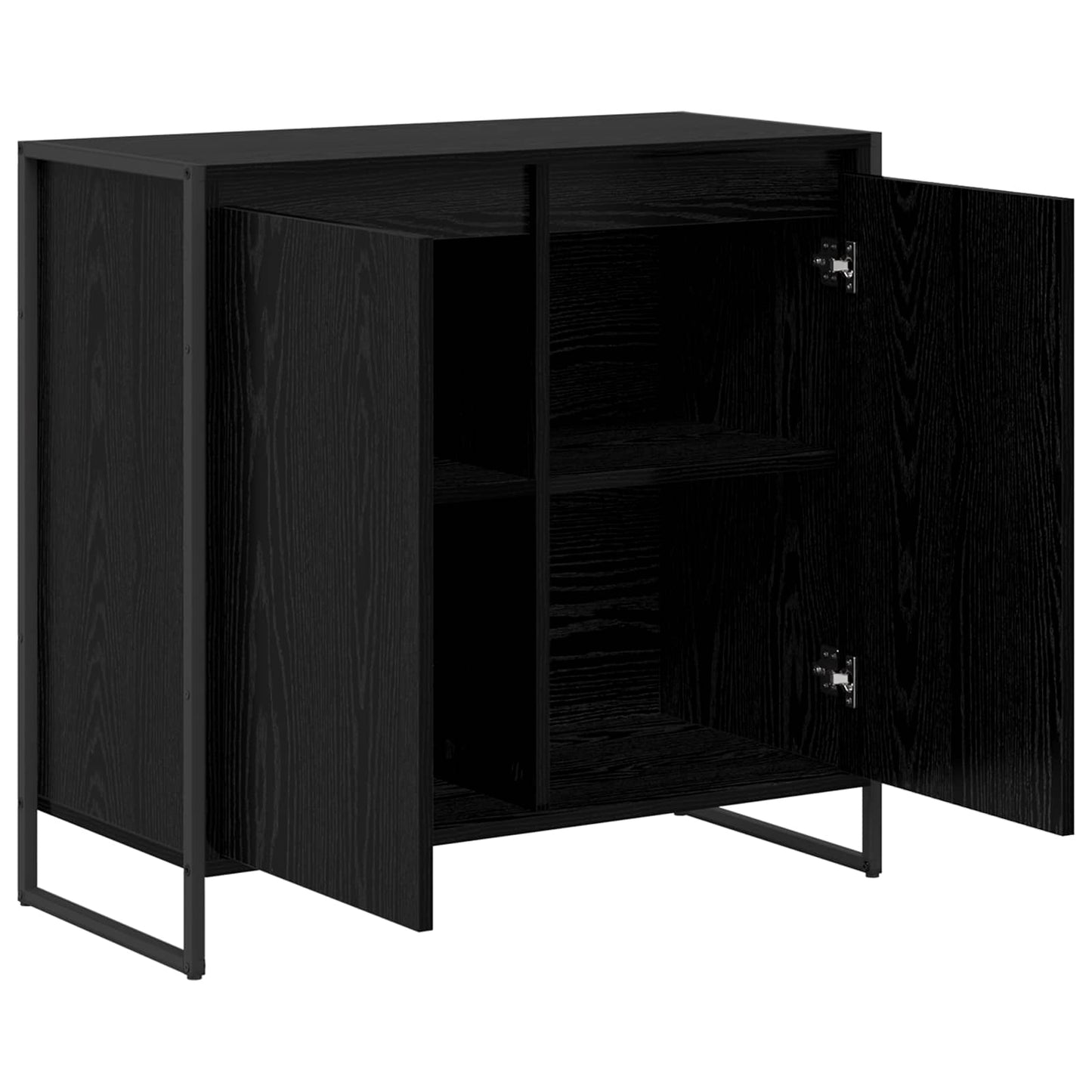 Skåp Svart Ek 79 x 36 x 75 cm