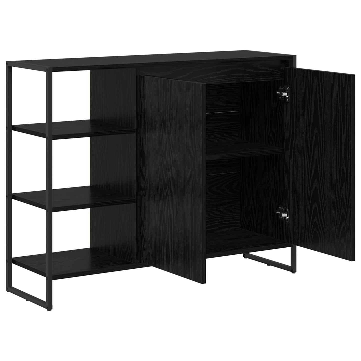 Skåp Svart Ek 96.5 x 30 x 75 cm