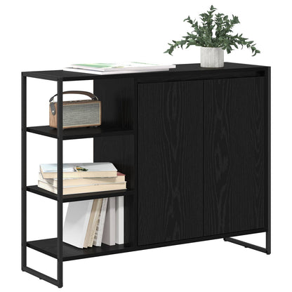 Skåp Svart Ek 96.5 x 30 x 75 cm