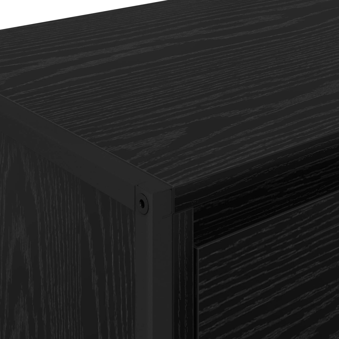 TV-Möbel Svart Ek TV-skåp med låda 100 x 36 x 49.5 cm