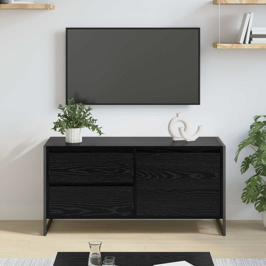 TV-Möbel Svart Ek TV-skåp med låda 100 x 36 x 49.5 cm