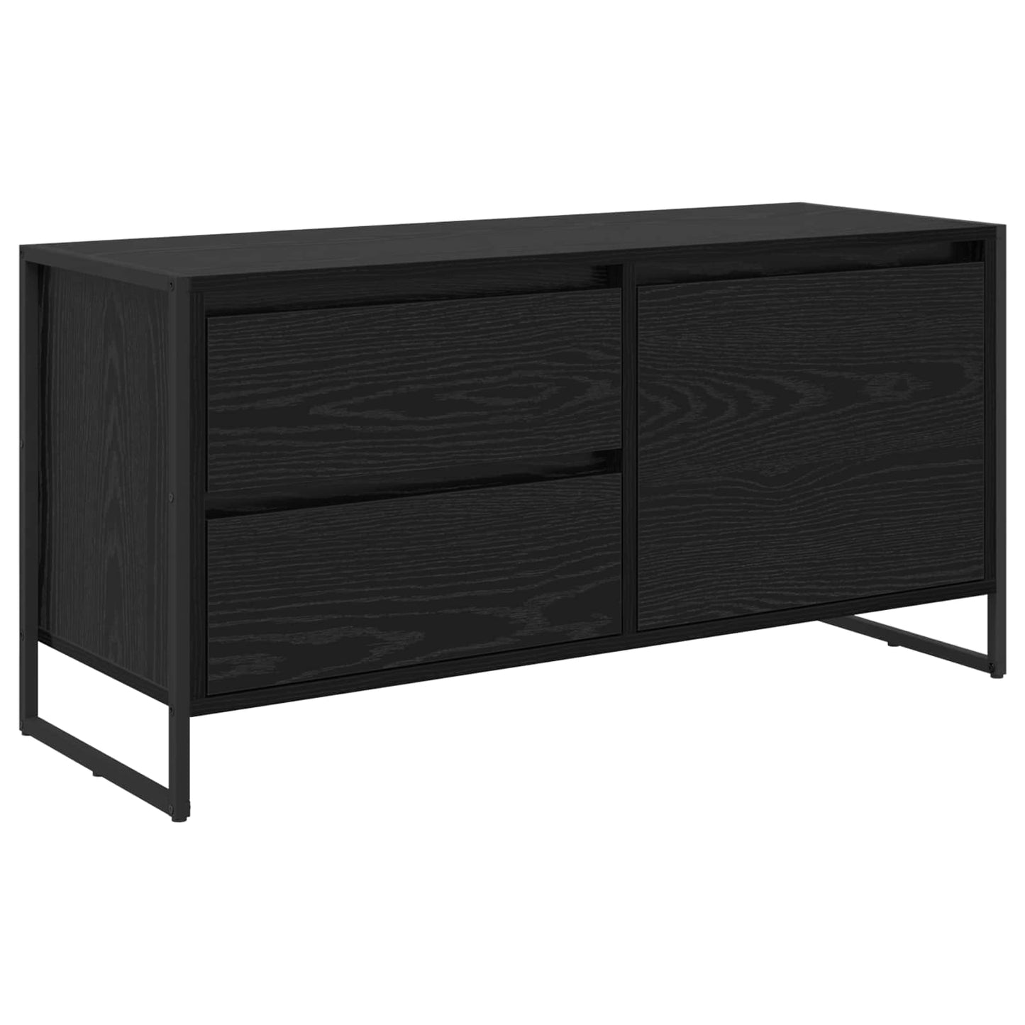 TV-Möbel Svart Ek TV-skåp med låda 100 x 36 x 49.5 cm
