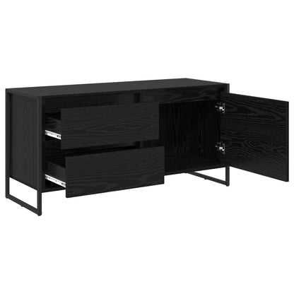 TV-Möbel Svart Ek TV-skåp med låda 100 x 36 x 49.5 cm
