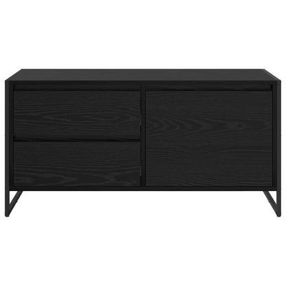 TV-Möbel Svart Ek TV-skåp med låda 100 x 36 x 49.5 cm