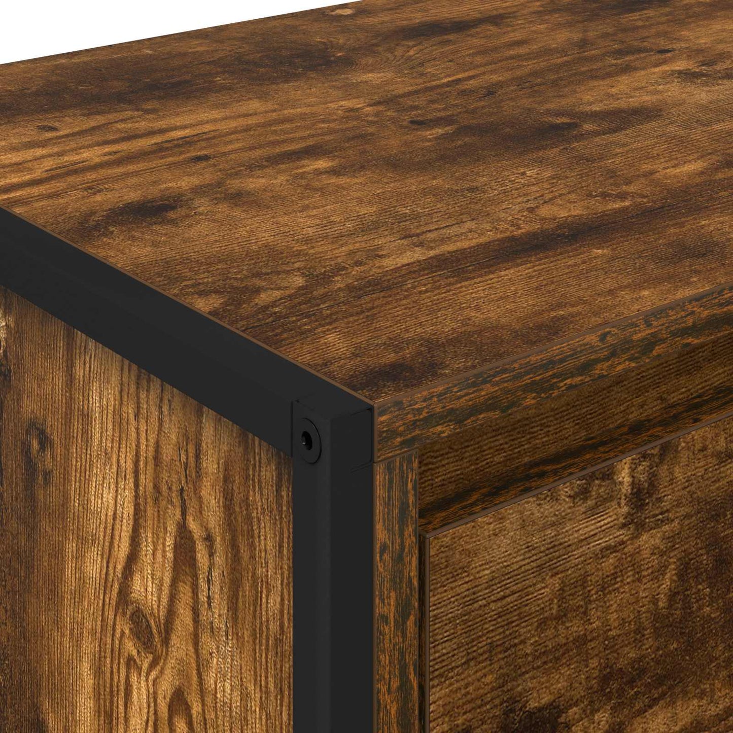 TV-Möbel Rökfärgad Ek TV-skåp med låda 100 x 36 x 49.5 cm