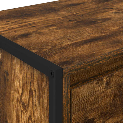 TV-Möbel Rökfärgad Ek TV-skåp med låda 100 x 36 x 49.5 cm