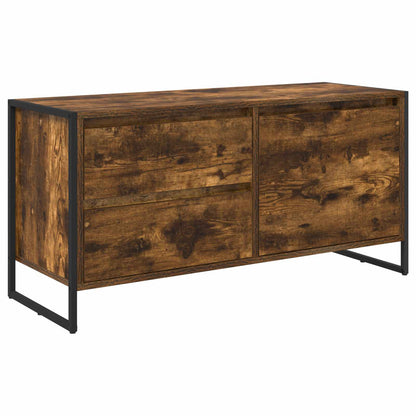 TV-Möbel Rökfärgad Ek TV-skåp med låda 100 x 36 x 49.5 cm
