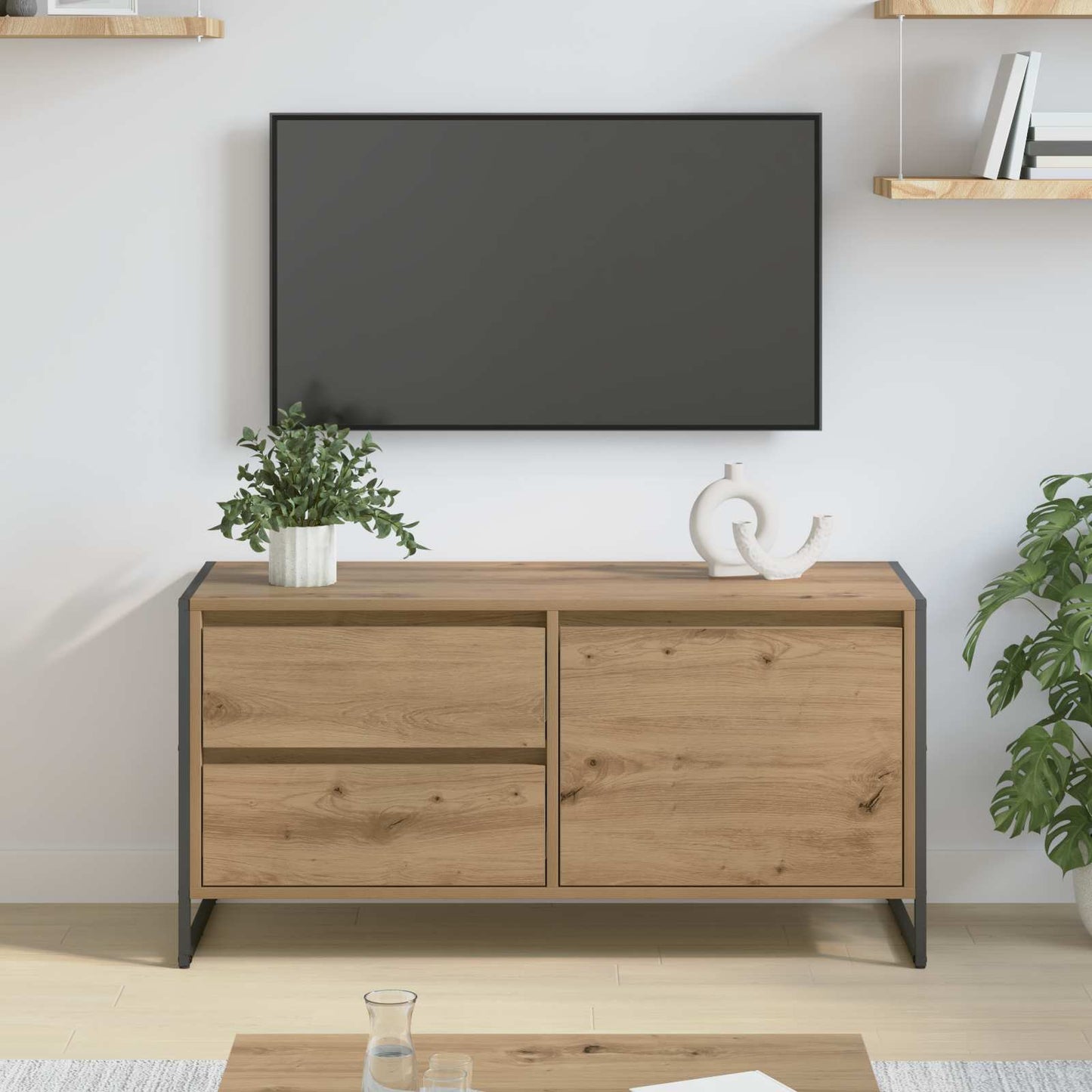 TV-Möbel Artisan Ek TV-skåp med låda 100 x 36 x 49.5 cm