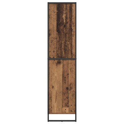 Bokskåp med låda Gammalt trä 43 x 36 x 150.5 cm Konstruerat trä