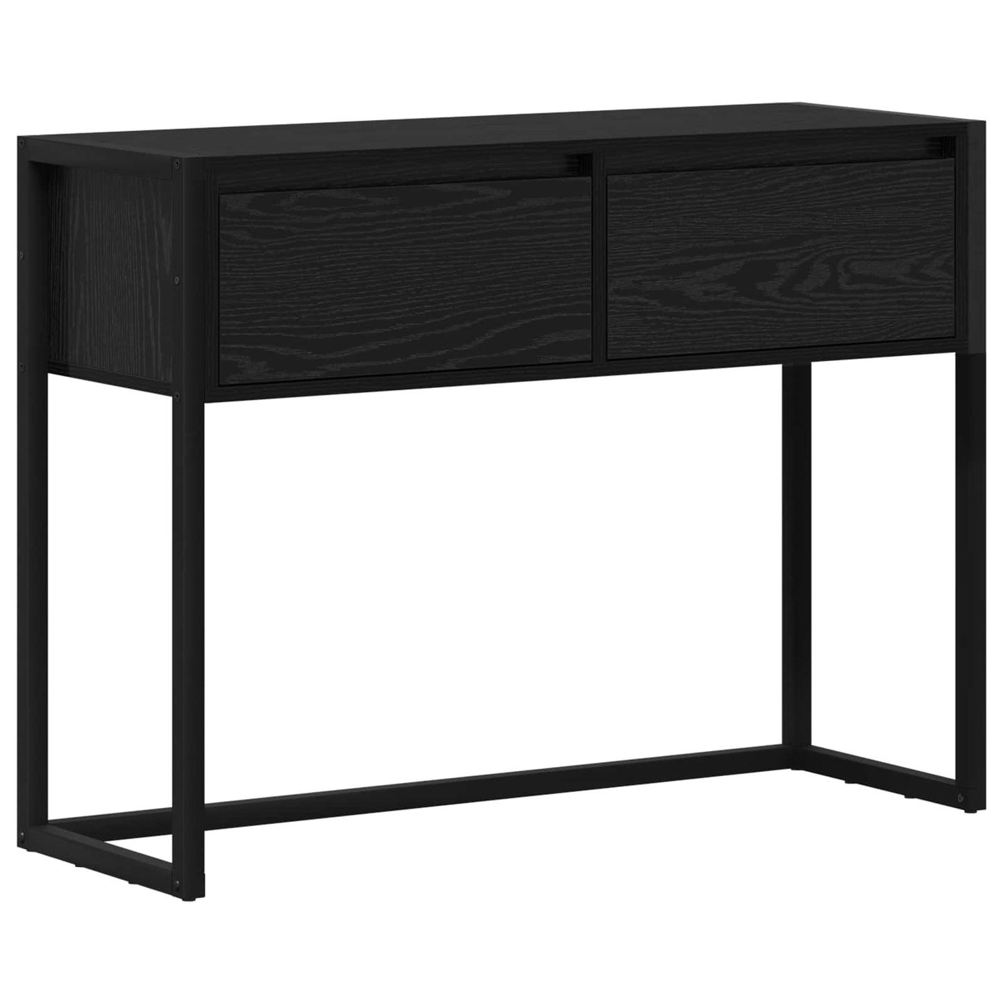 Sidobord Svart Ek med låda 100 x 36 x 75 cm