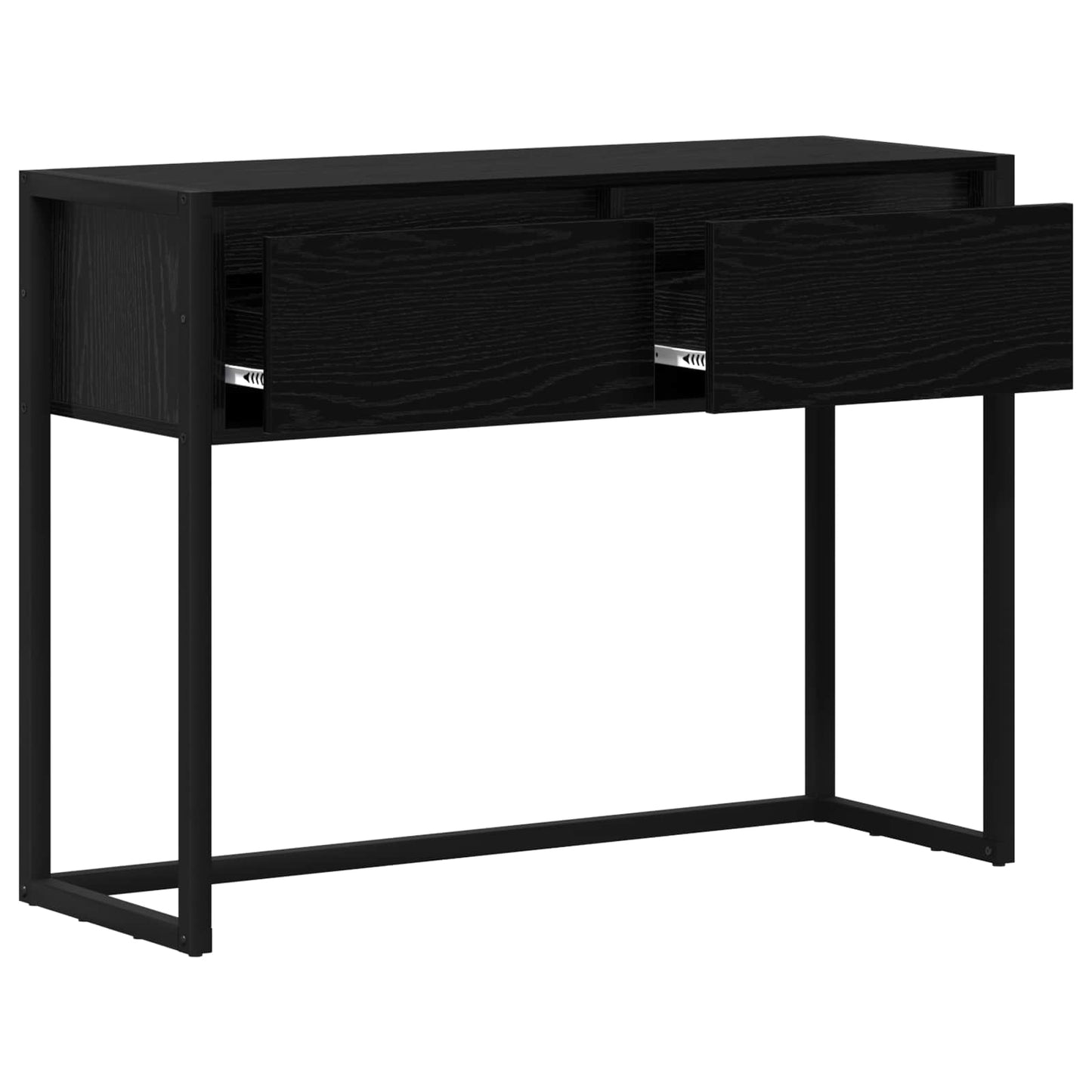 Sidobord Svart Ek med låda 100 x 36 x 75 cm