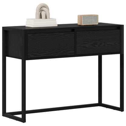 Sidobord Svart Ek med låda 100 x 36 x 75 cm