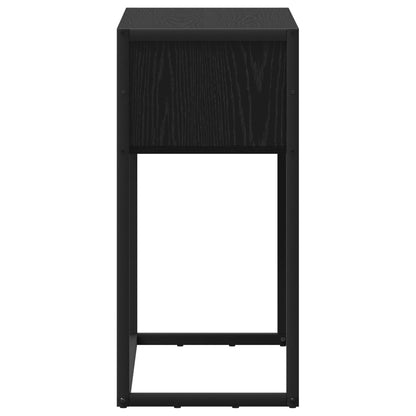 Sidobord Svart Ek med låda 100 x 36 x 75 cm